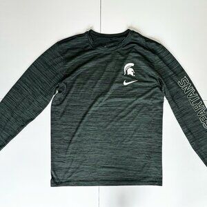 MSU Spartans Men's Nike Dry-Fit Long Sleeve Shirt Size Medium, Good Condition